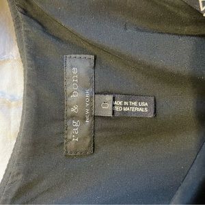 Rag & Bone black/white silk midi dress - size small - like new